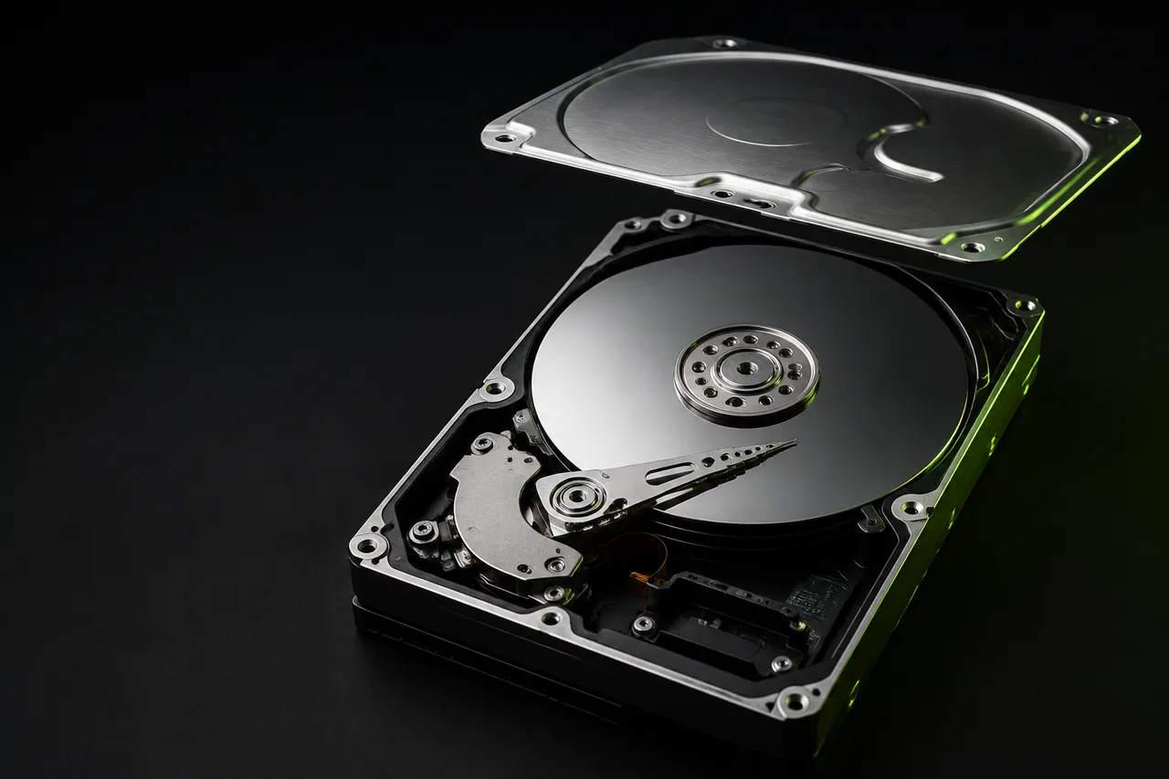 Illustrazione dei componenti interni di un hard disk